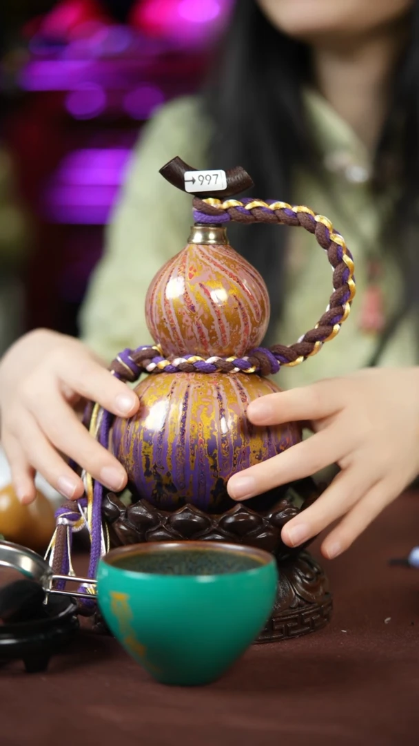 【闪购商品】997号300ml左右的非遗漆器酒葫芦