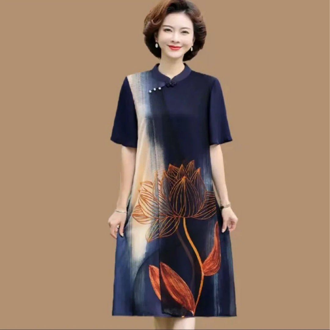 37大荷花夏季新款洋气显瘦气质时尚百搭女装连衣裙轻奢