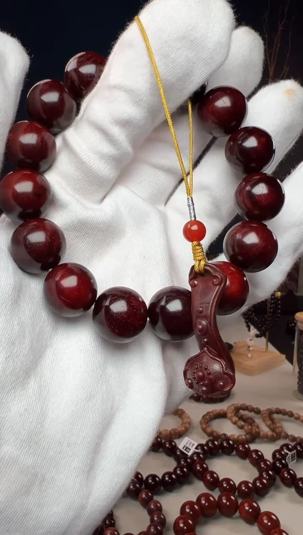 檀香紫檀（小叶紫檀）手串/手链源*1.5 紫檀 无胶无蜡