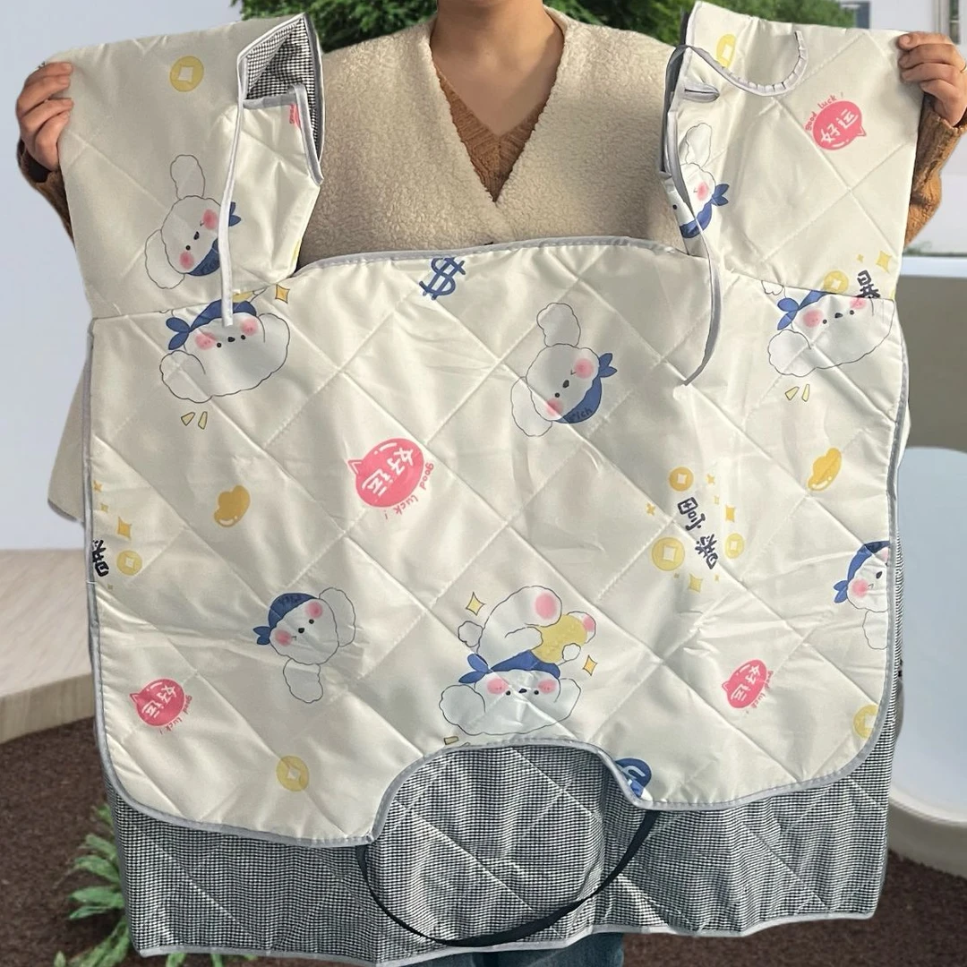 双面防水四季款三合一电动车挡风被防雨