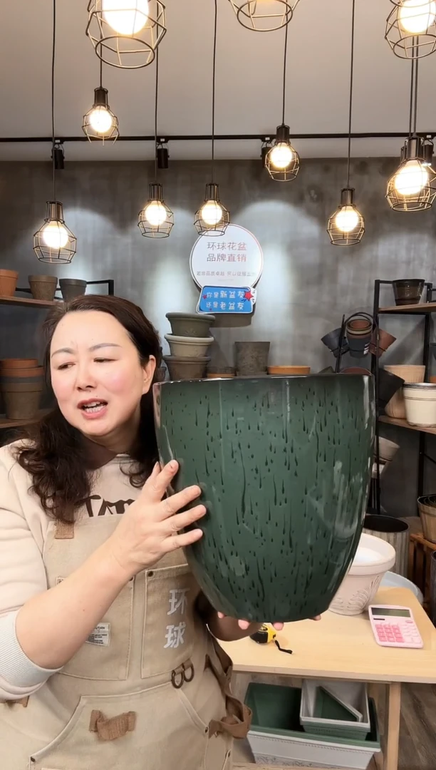 【闪购商品】12寸塔吉特圆口灰绿色打点2只