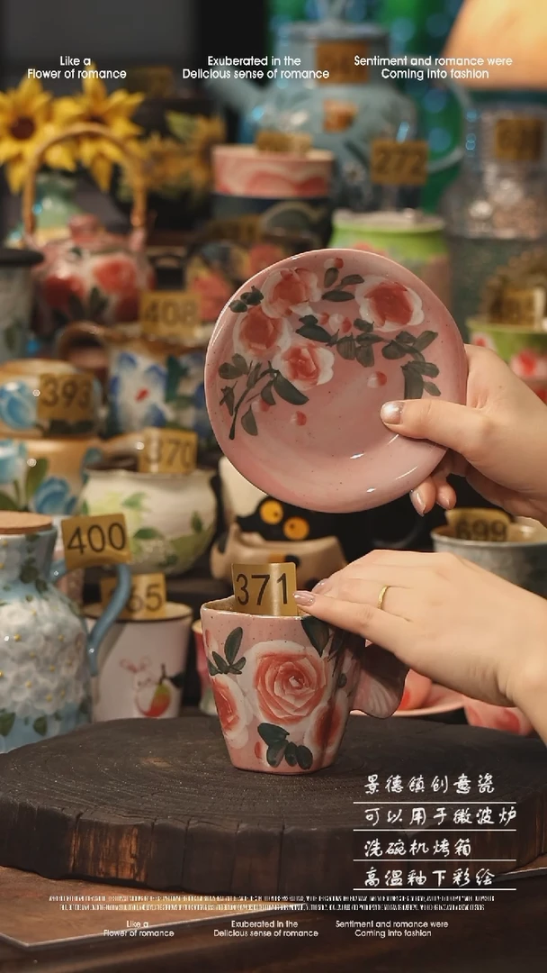 陶瓷景德镇高温釉下彩手工手绘款式