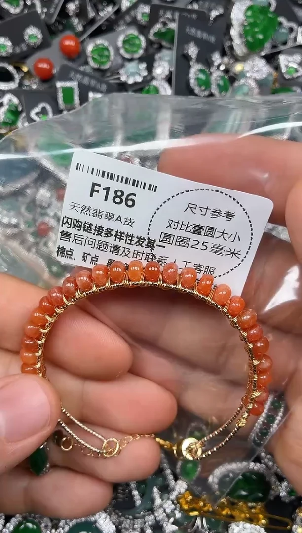颈饰未镶嵌翡翠F186半镯