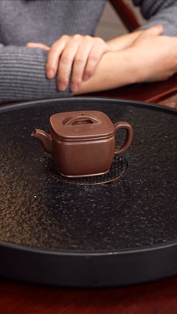茶壶紫砂蒋敏杰  四方汉瓦113 老紫泥 160毫升