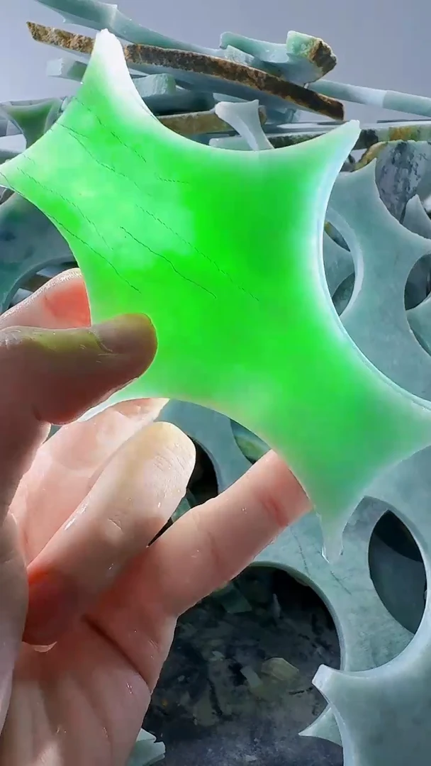 裸石翡翠缅甸翡翠A货文821