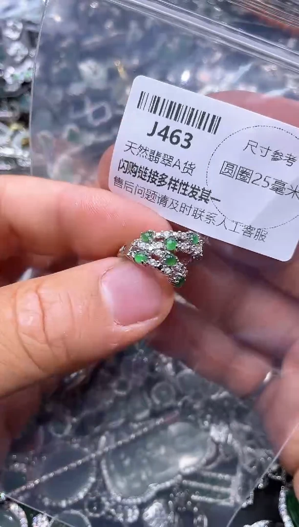 【闪购商品】翡翠颈饰未镶嵌J463耳扣