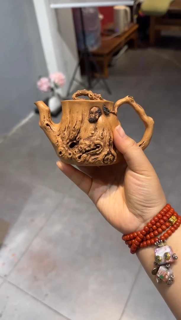 茶壶紫砂重****填达摩 黄金段