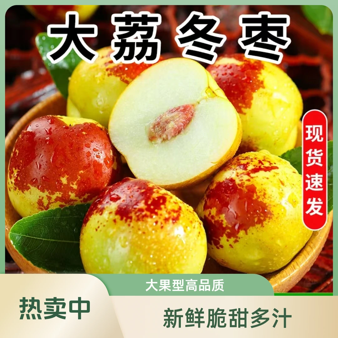 【现摘现发】正宗陕西大荔冬枣|头茬商超精品果|陕西特产顺丰JD次日达当季新鲜水果大枣脆甜多汁甜如初恋陕西省