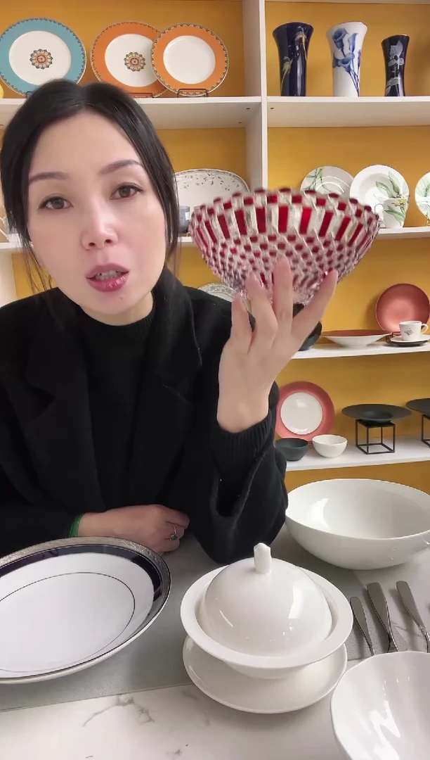 瓷土耳其 水晶果碗17cm