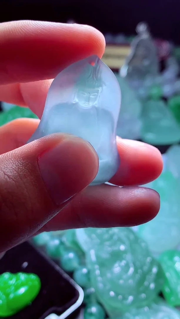 未镶嵌定制翡翠安*?翡翠毛货定制