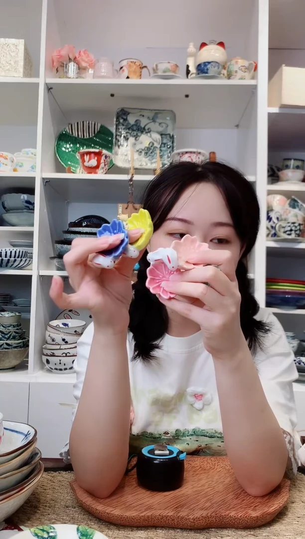 陶瓷【五支】日本进口小兔子筷架