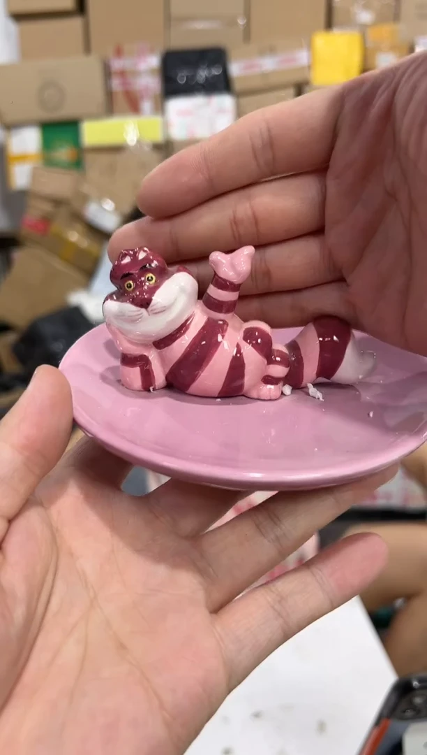 瓷片柴郡猫首饰盘
