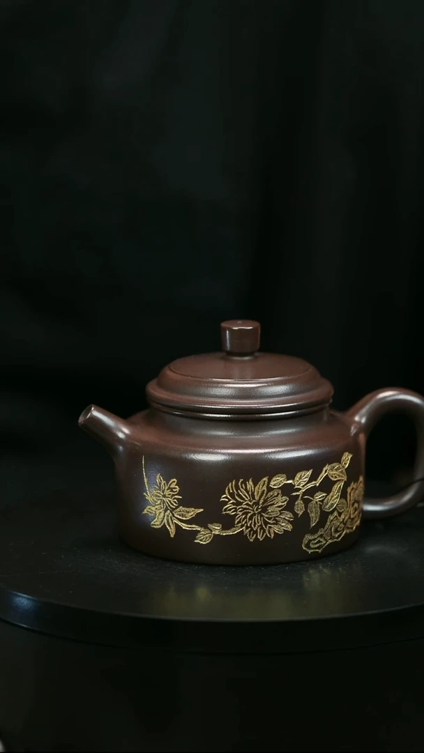 茶壶紫砂秋*风H2196李琴描金德中