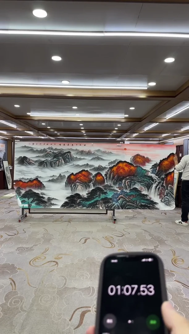 【闪购商品】绘画1张伦玉-大丈二-山水国画