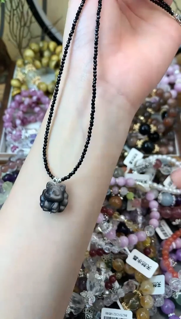 【闪购商品】黑曜岩项链未镶嵌6074