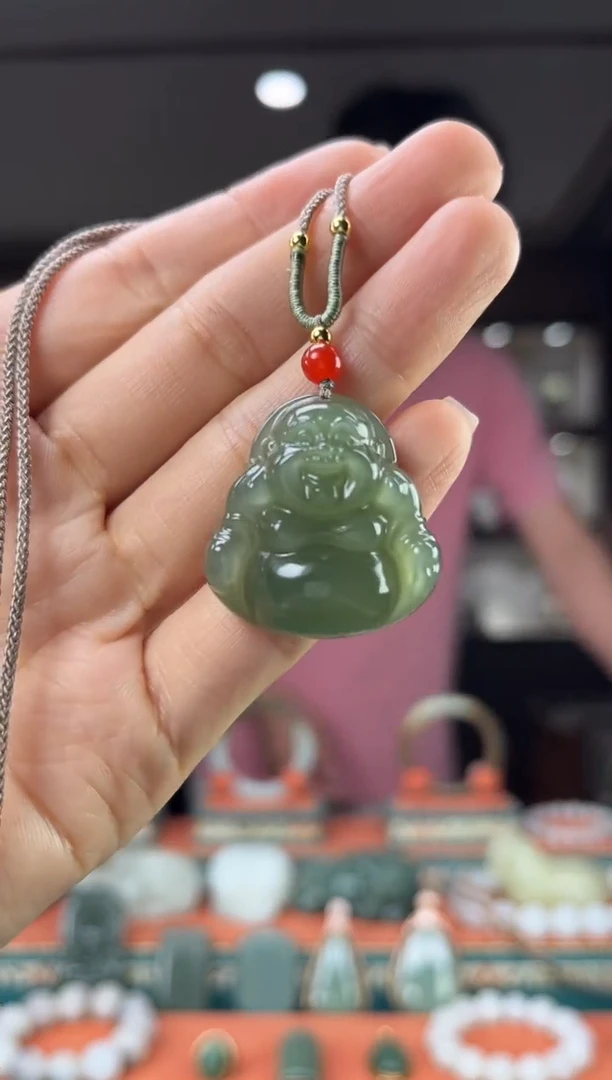 和田玉未镶嵌颈饰佩佩30mm左右