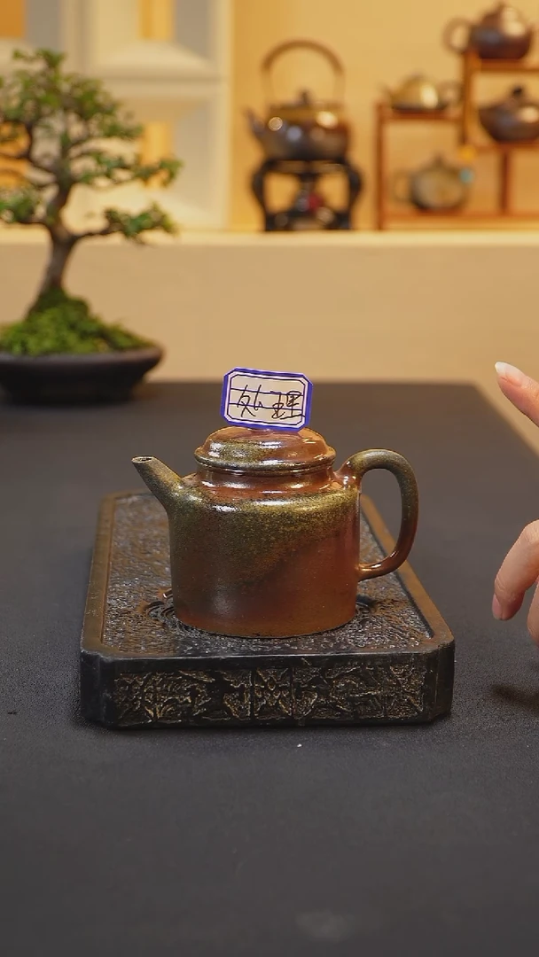 茶壶紫砂纯自然柴烧