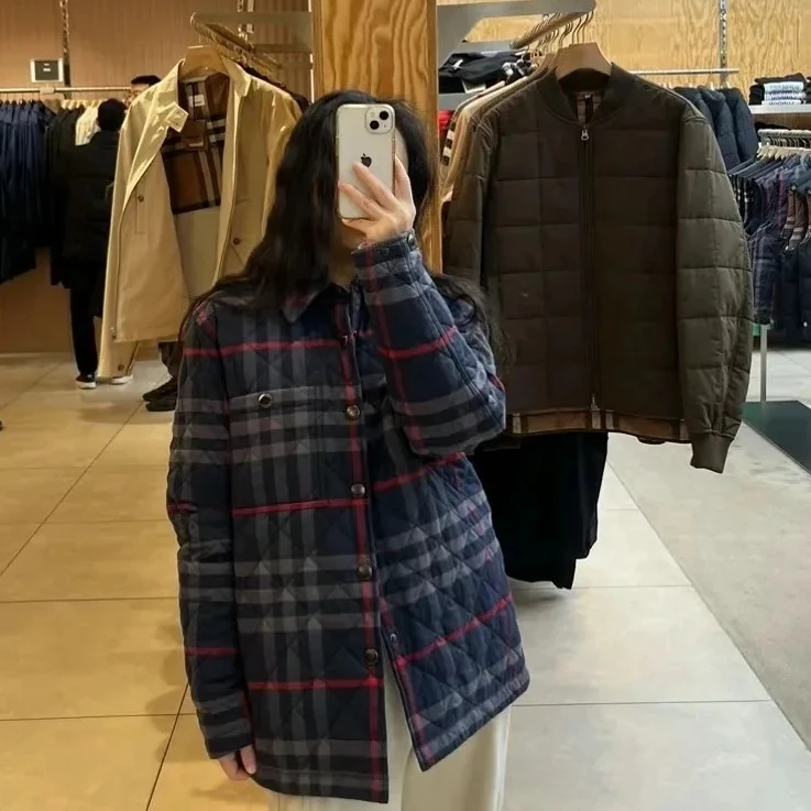 未使用 BURBERRY/博柏利 经典格纹百搭长袖衬衫棉服