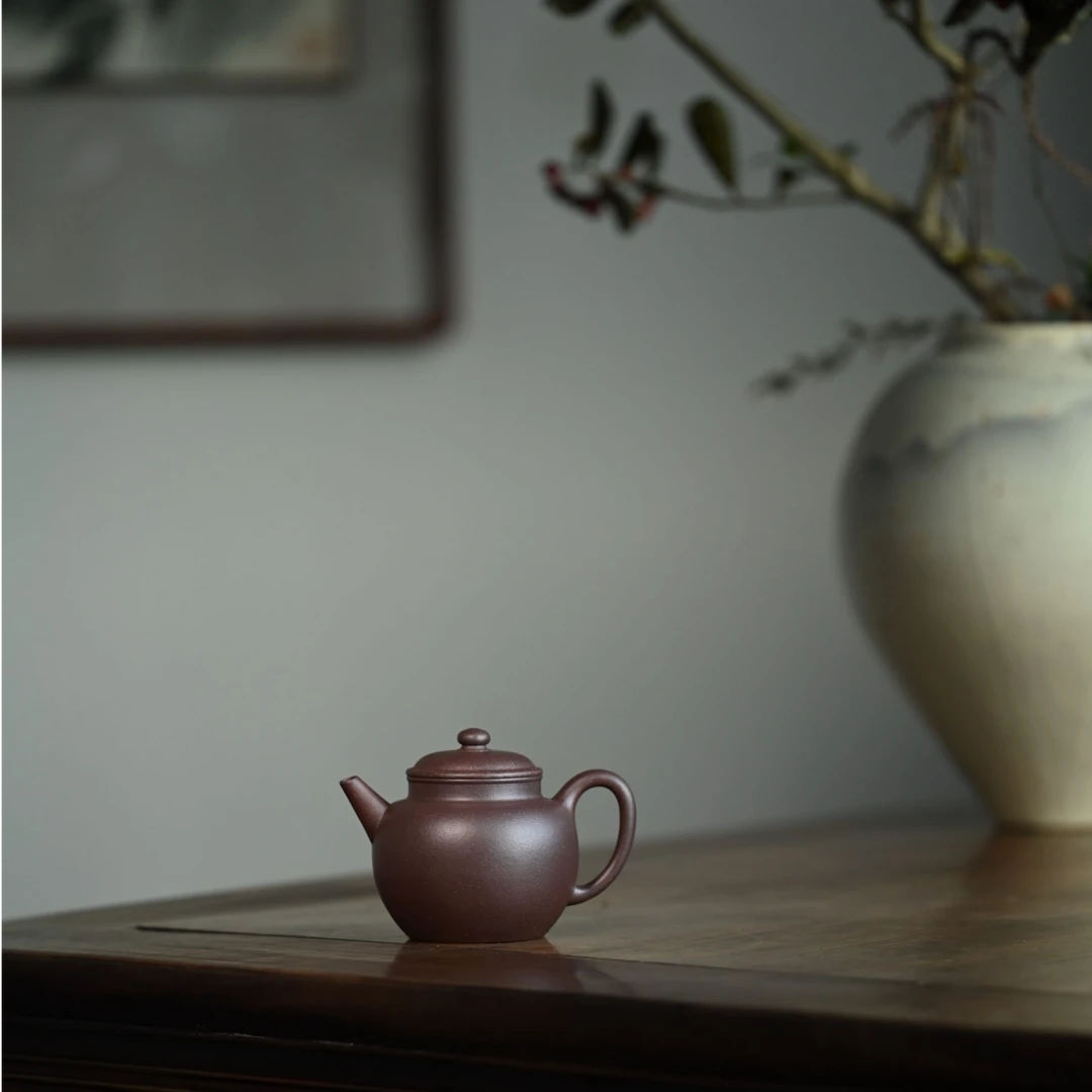 柿园 静山堂周宇律《明执》天青泥 210紫砂壶（周宇杰弟子）全手工