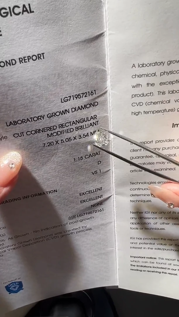裸石实验室培育钻石c****oLG2161 1.15ct