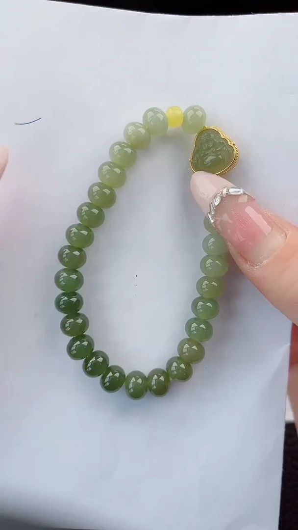 手串未镶嵌和田玉888岚钻微色差T佛公