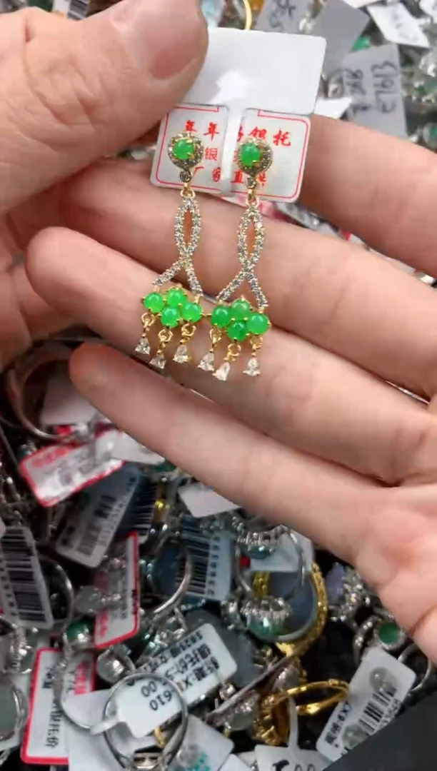 银S925镶嵌戒指翡翠888   2