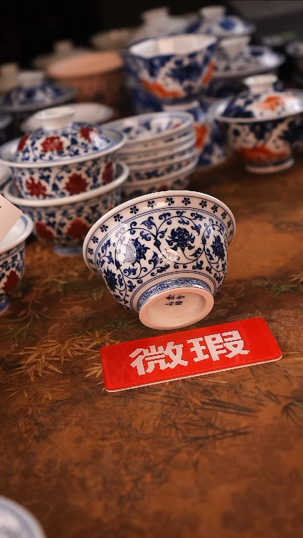 景德镇手工手绘茶器狮心-127