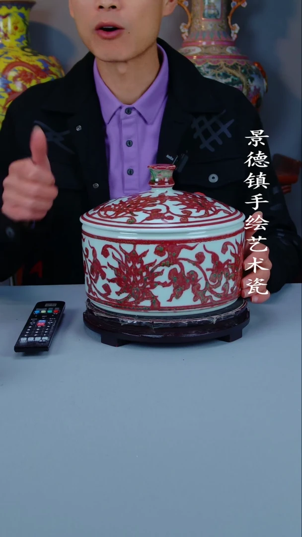 摆件陶瓷景德镇手工手绘陶瓷摆件24