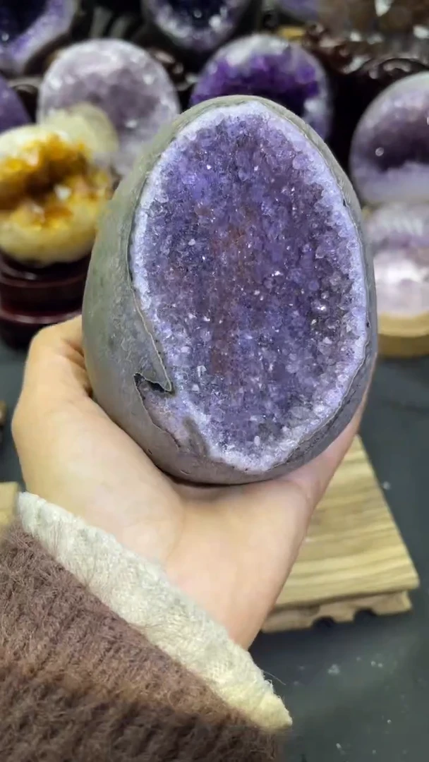 未镶嵌大型摆件（非配饰）紫晶784号龙蛋