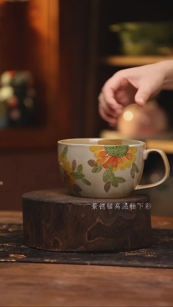 陶瓷 景德镇高温釉下手绘陶瓷@L716@