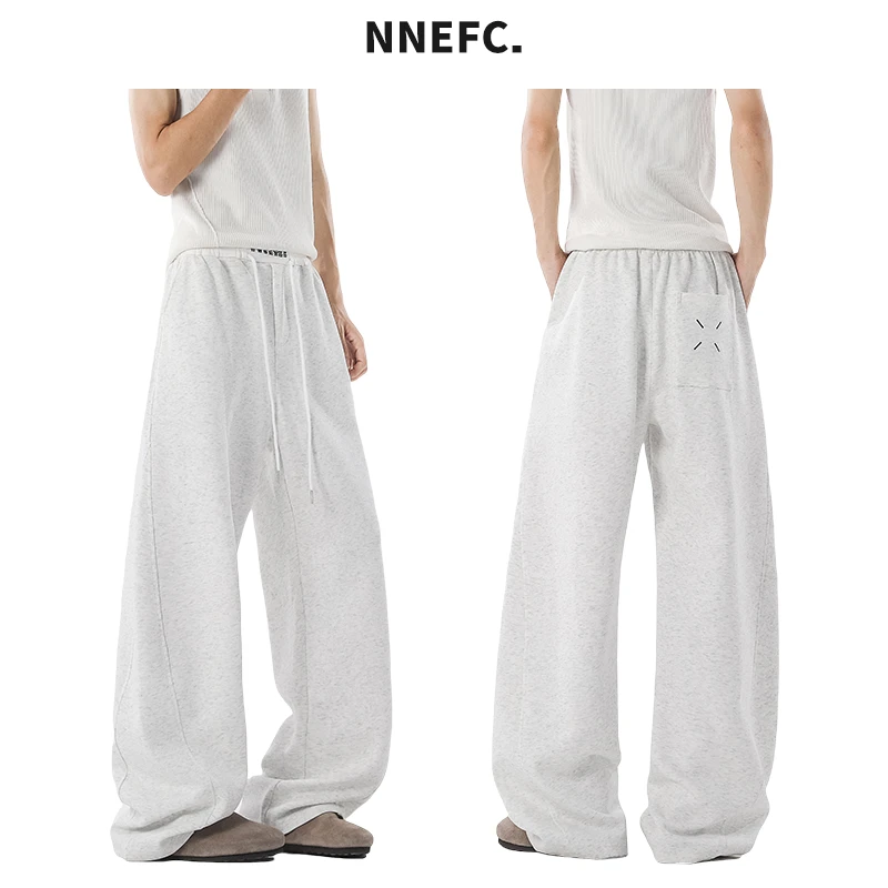 NNEFC马吉拉美式重磅弯刀卫裤男女春秋新款宽松直筒阔腿休闲卫裤