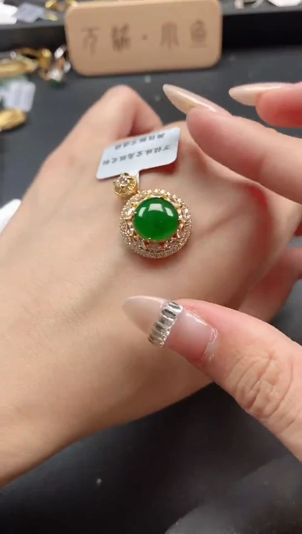 银S925镶嵌戒指翡翠51151