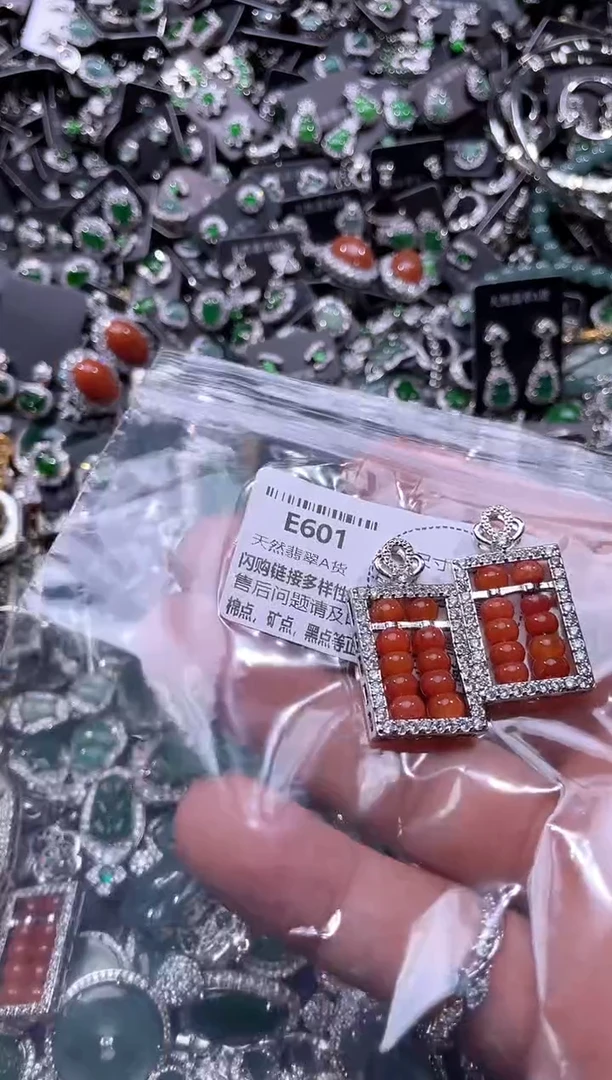 翡翠未镶嵌颈饰E601多样性发其一