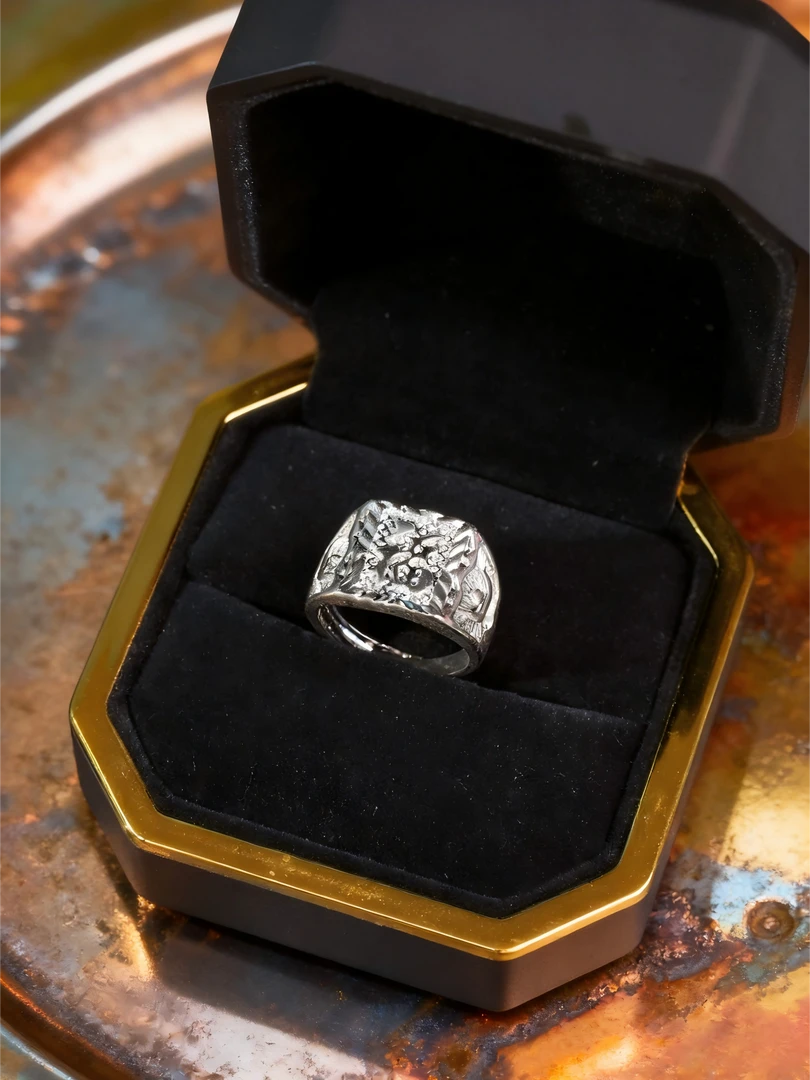 （清货福利）999.9原创设计精工福字戒指 K018 生肖挂饰