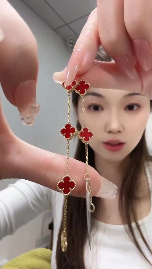 18K金镶嵌手链玛瑙/玉髓红色小五花手链GHJ
