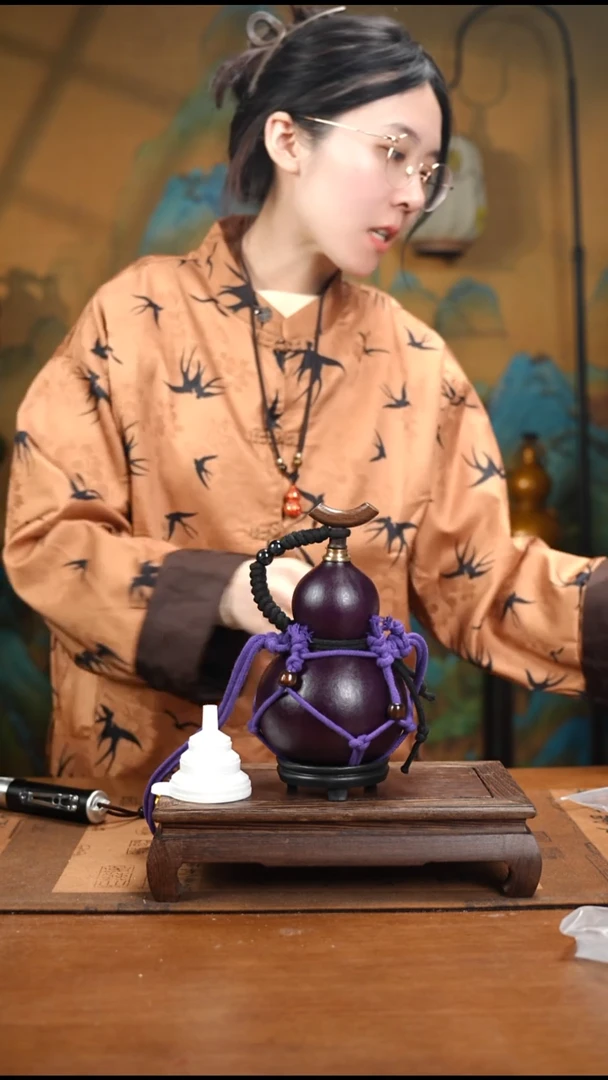 WJ078网兜款大漆酒葫芦（现货现发）