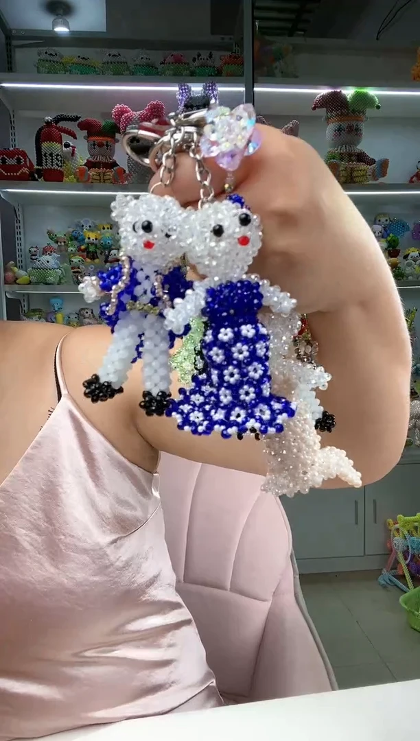 玻璃2466卡4水晶礼服情侣熊材料包1对克莱因蓝