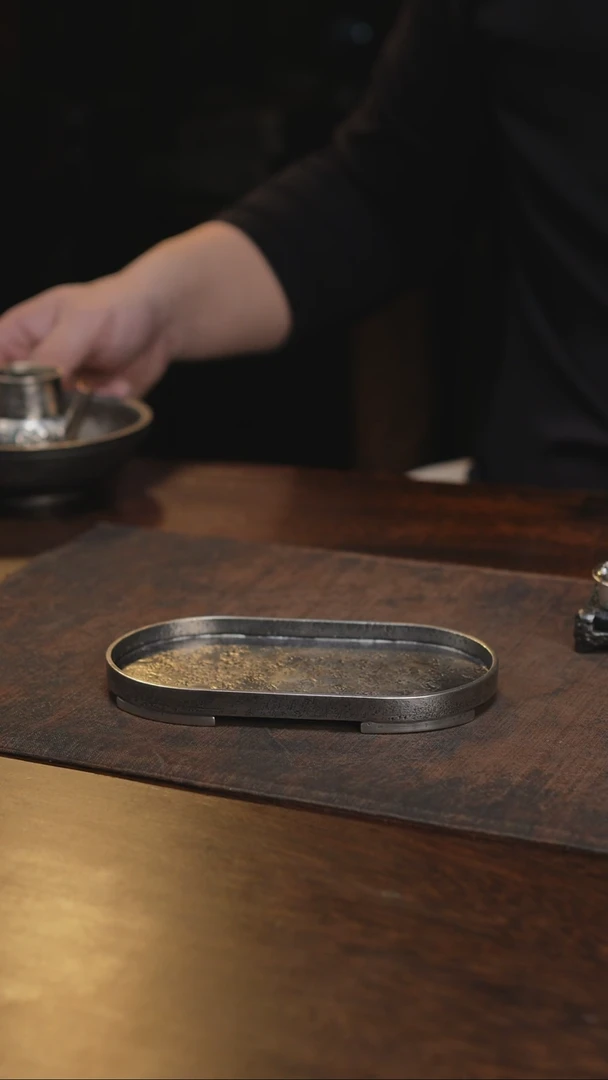 纯锡全手小椭圆带足急需台