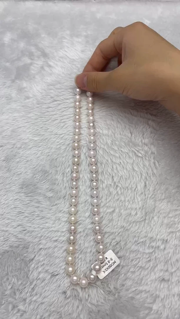 项链银S925镶嵌海水珍珠AK8-8.5mm