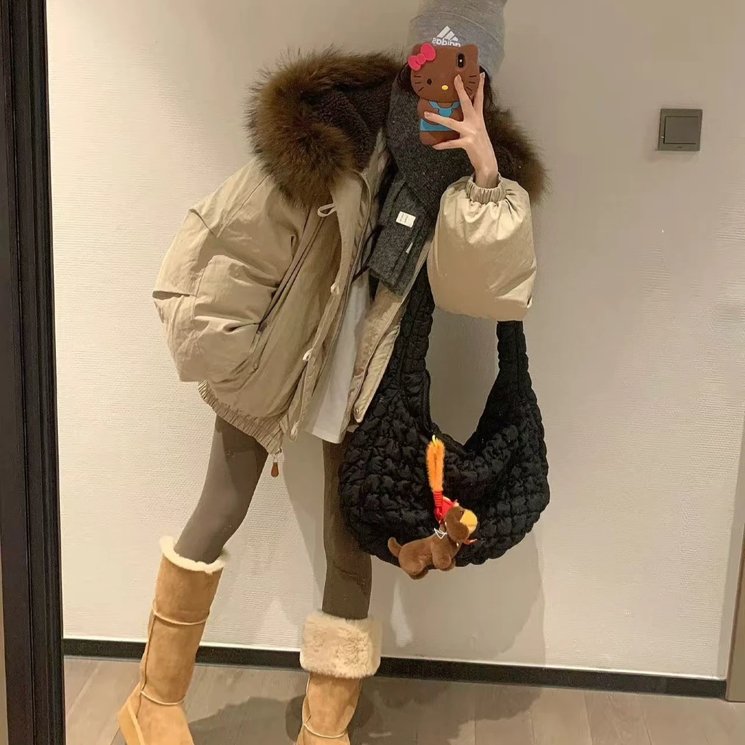 【A581-A590】短款连帽棉衣女士棉服百搭秋冬加绒冬季 非主图款