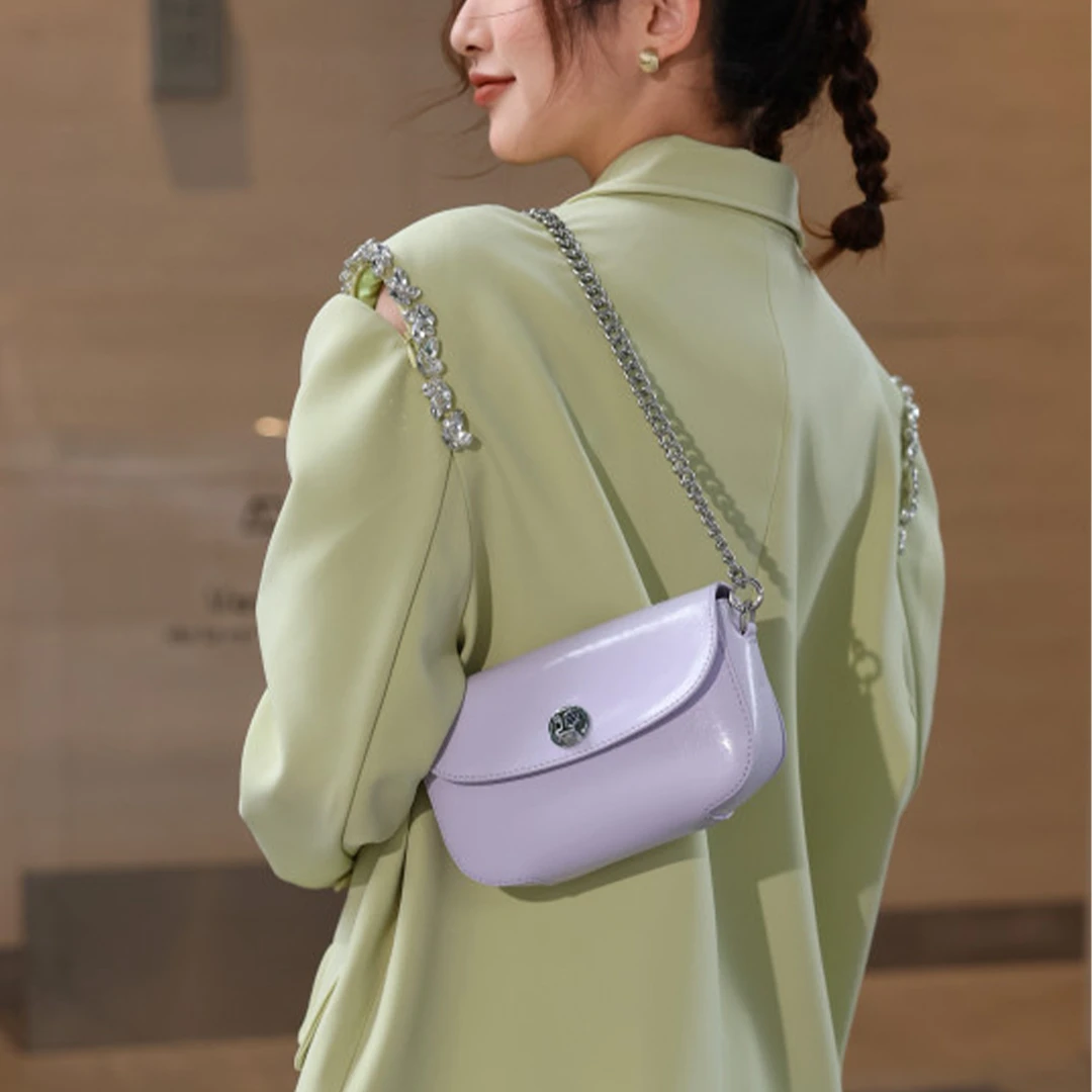 【洛洛定制】J-8426-紫色轻奢时尚百搭新款女包
