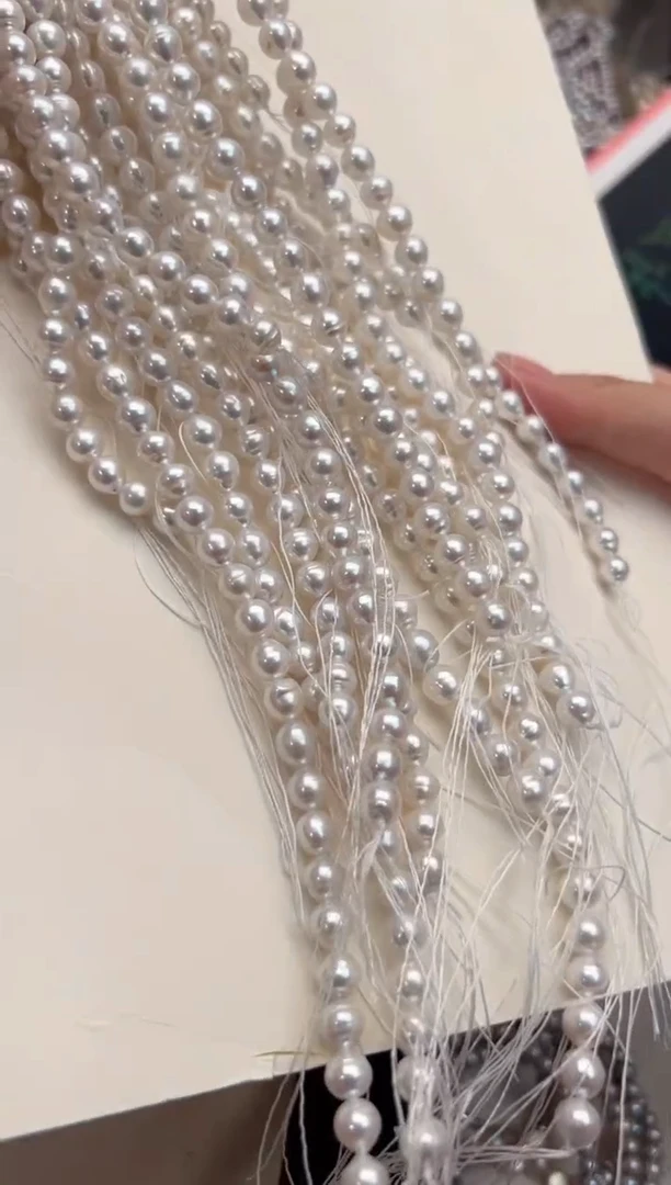 未镶嵌福利淡水珍珠强光小灯泡*珍珠项链7mm左右