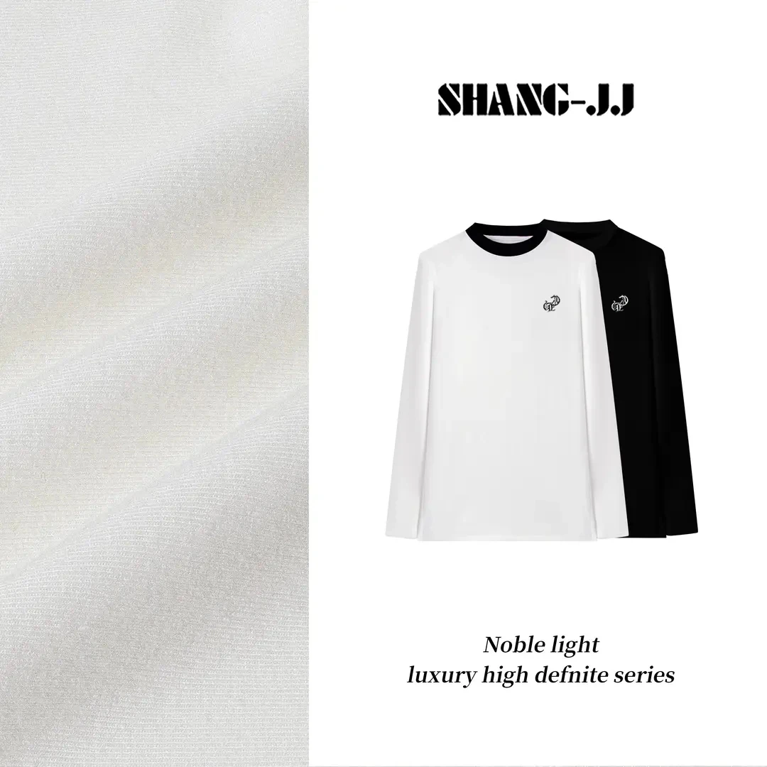 SHANG-JJ【熊猫撞色T】25秋冬新品蓄热混纺腈纶打底上衣q133274p