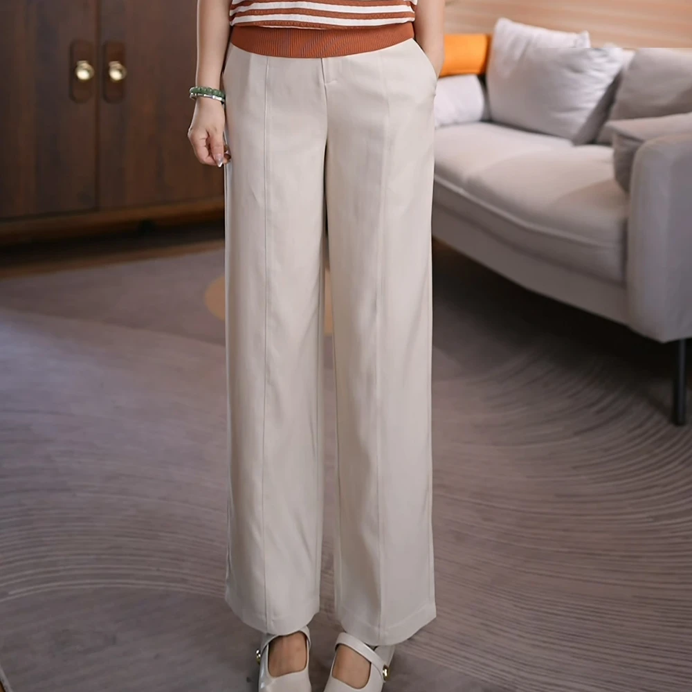 【天丝亚麻】夏季薄款直筒裤天丝亚麻显瘦透气休闲百搭九分裤LH8903