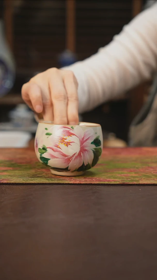 杯景德镇陶瓷杯碗柴烧多人