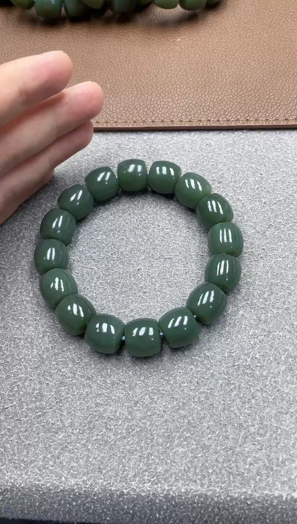 未镶嵌手串和田玉纯天然新疆且末蓝14直切