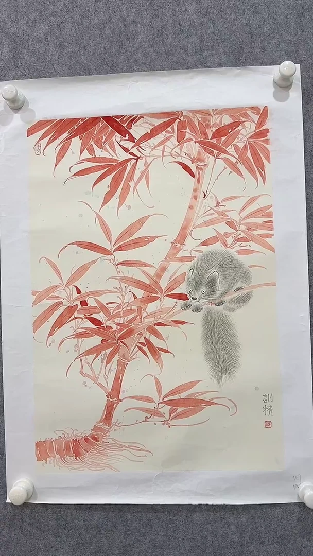 国画邹训精-2.3平尺-国画作品-yz