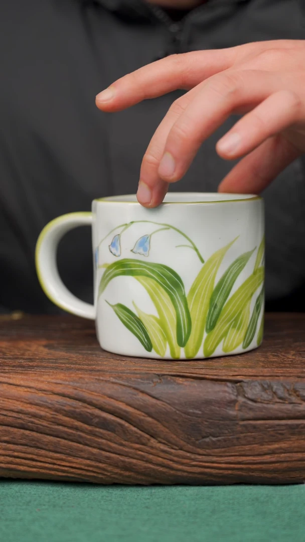 【闪购商品】瓷片198寻一缕瓷香杯釉下手工手绘瓷器