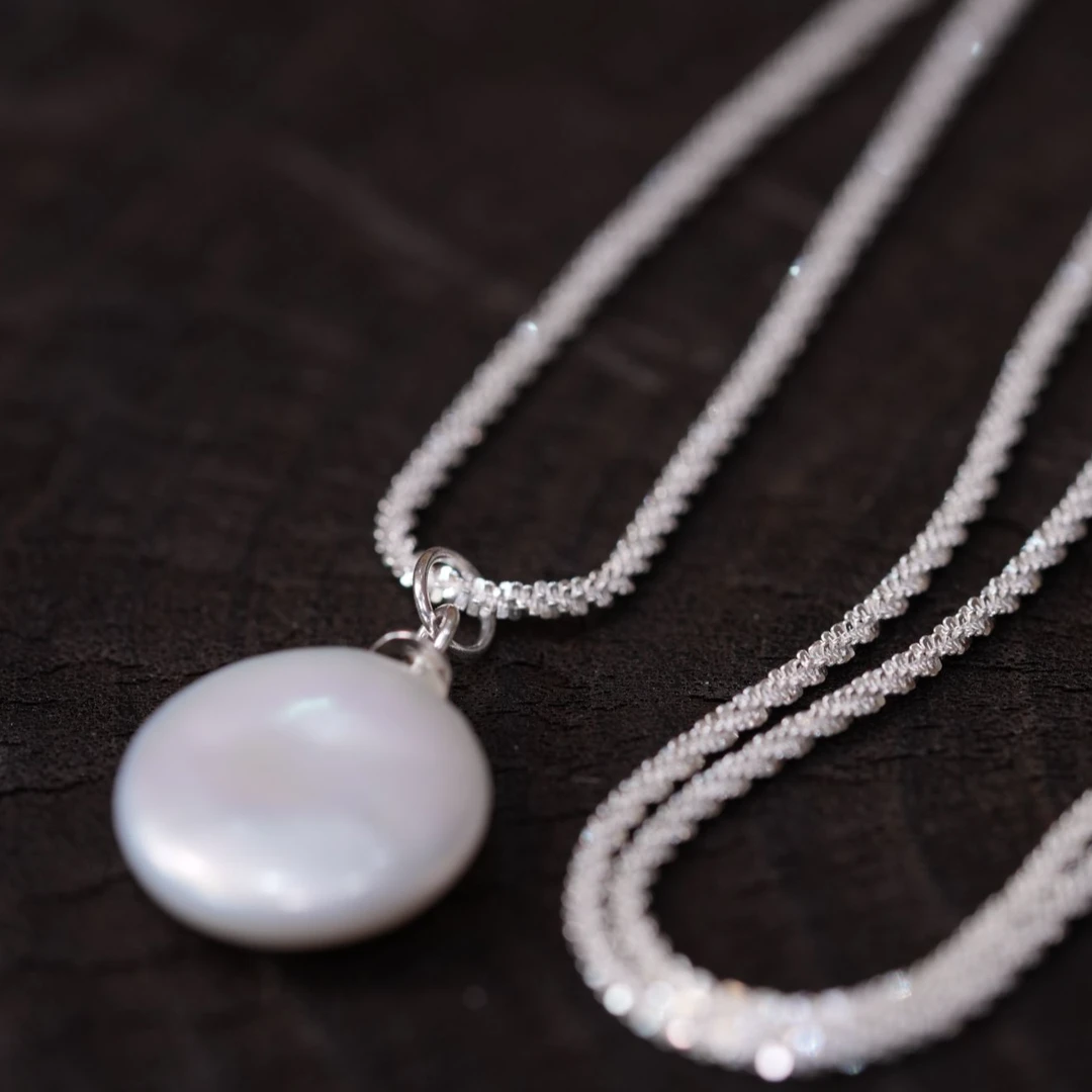 925银合成锆石银制品 【Fiilo菲洛】轻奢满天星纽扣项链/85