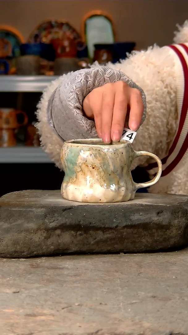 【闪购商品】274高温釉下手工同款，微波炉烤箱可进